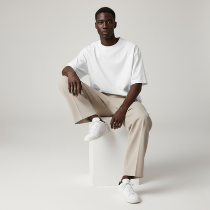 White 240GSM heavy weight Unisex Oversized Classic T-Shirt