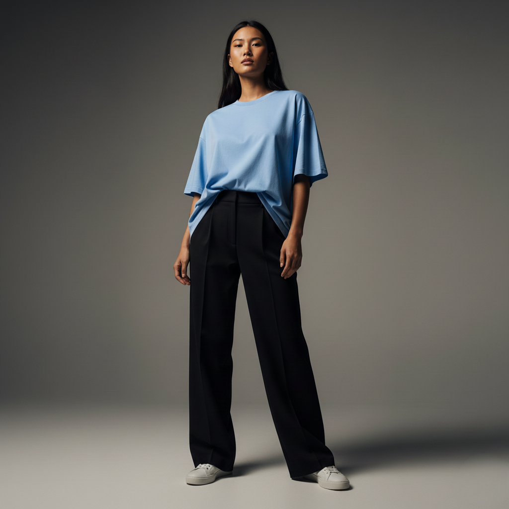 Baby Blue 240GSM heavy weight Unisex Oversized Classic T-Shirt