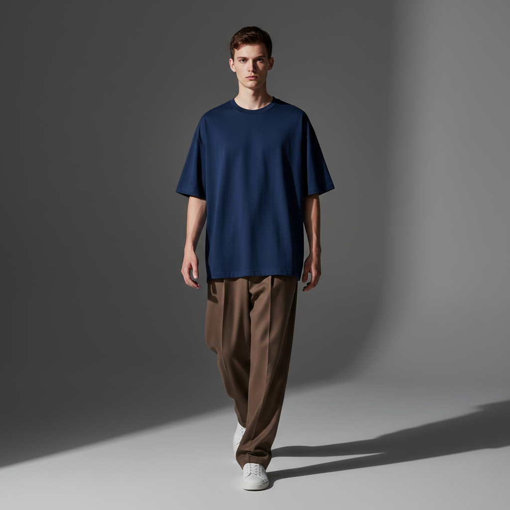 Navy Blue Oversized 240GSM heavy weight Unisex Classic T-Shirt