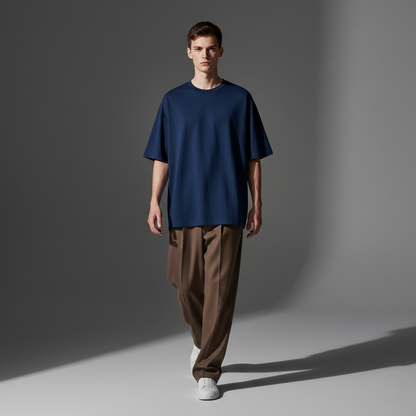 Navy Blue Oversized 240GSM heavy weight Unisex Classic T-Shirt