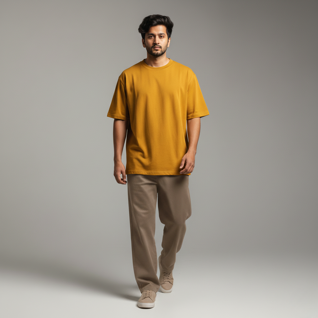 Golden Yellow 240GSM heavy weight Unisex Oversized Classic T-Shirt