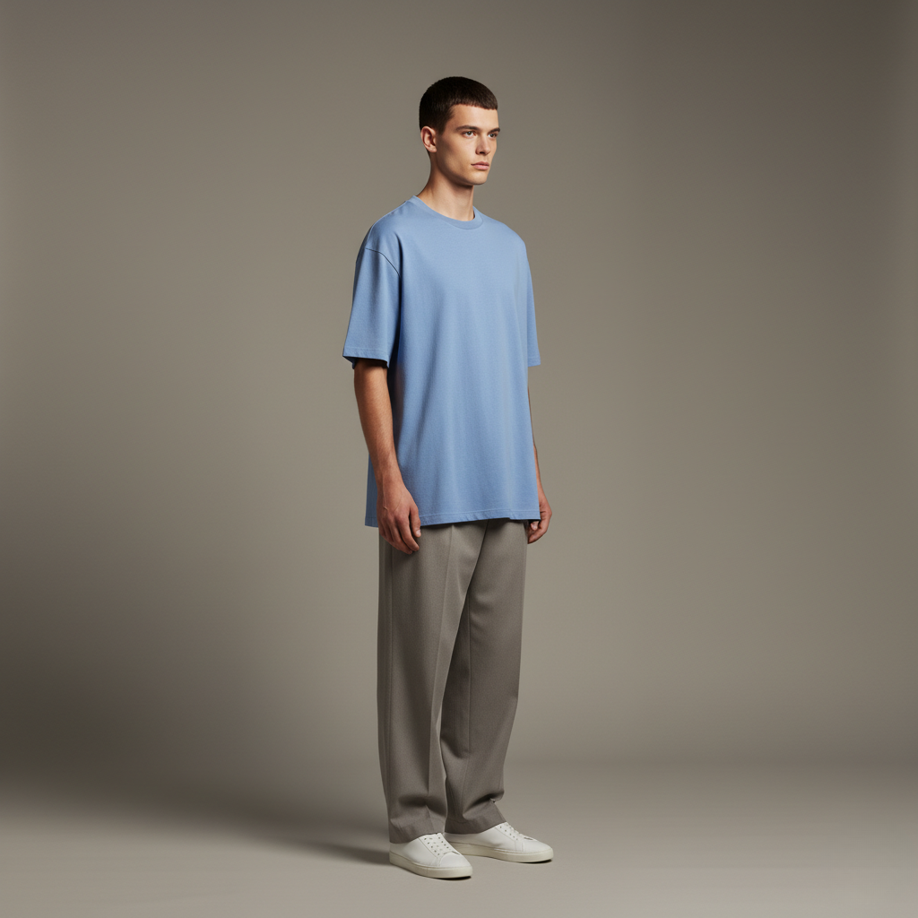 Baby Blue 240GSM heavy weight Unisex Oversized Classic T-Shirt