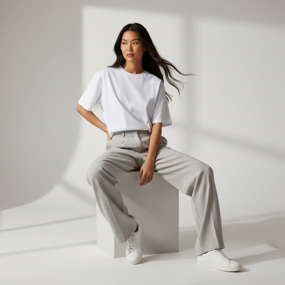 White 240GSM heavy weight Unisex Oversized Classic T-Shirt