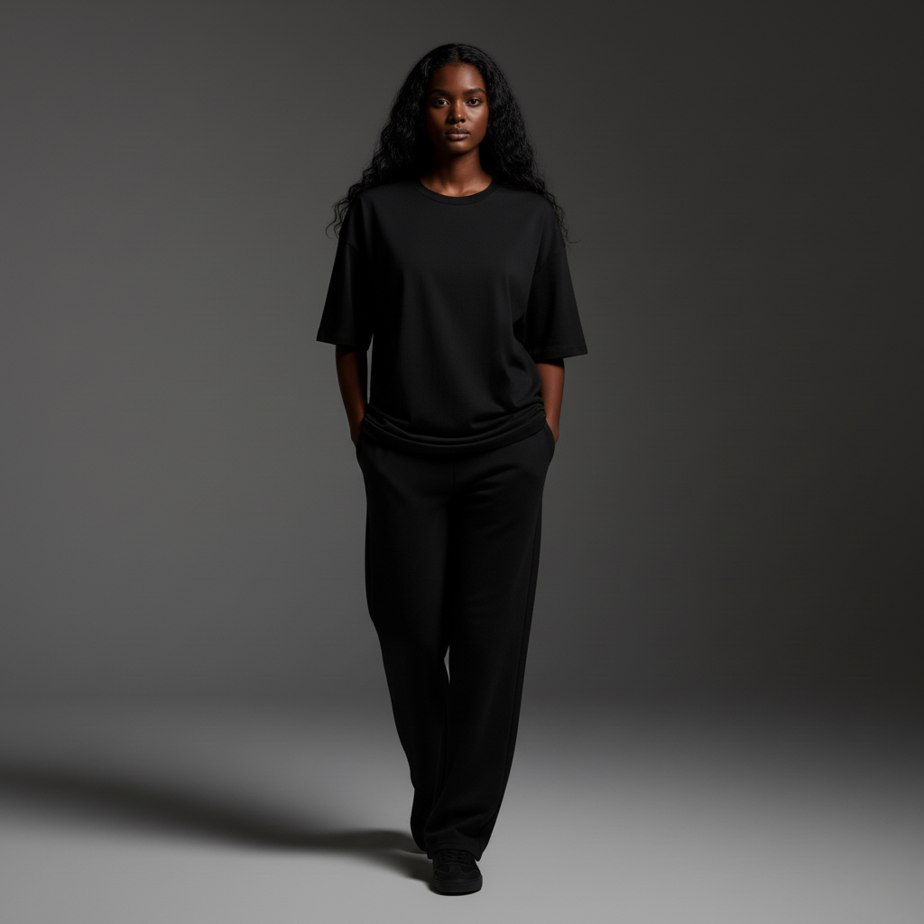 Black 240GSM heavy weight Unisex Oversized Classic T-Shirt