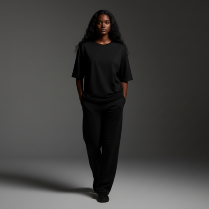 Black 240GSM heavy weight Unisex Oversized Classic T-Shirt