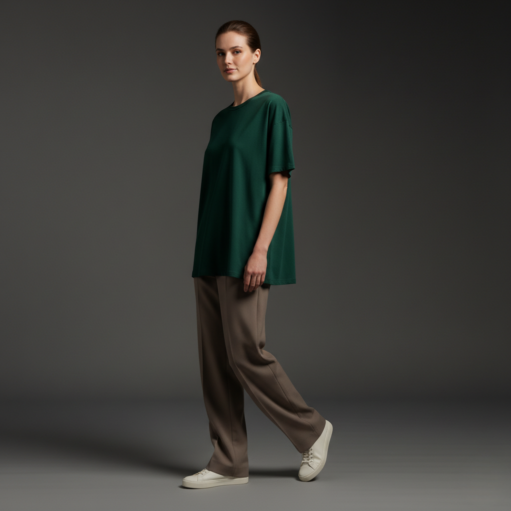 Bottle Green 240GSM heavy weight Unisex Oversized Classic T-Shirt