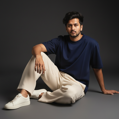 Navy Blue Oversized 240GSM heavy weight Unisex Classic T-Shirt