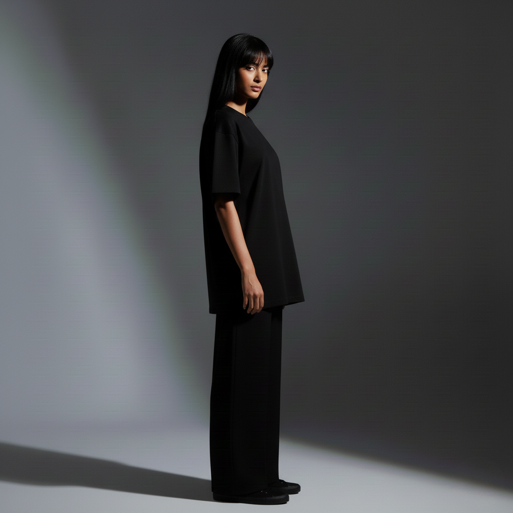 Black 240GSM heavy weight Unisex Oversized Classic T-Shirt