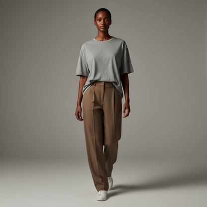 Grey Melange Oversized 240GSM heavy weight Unisex Classic T-Shirt