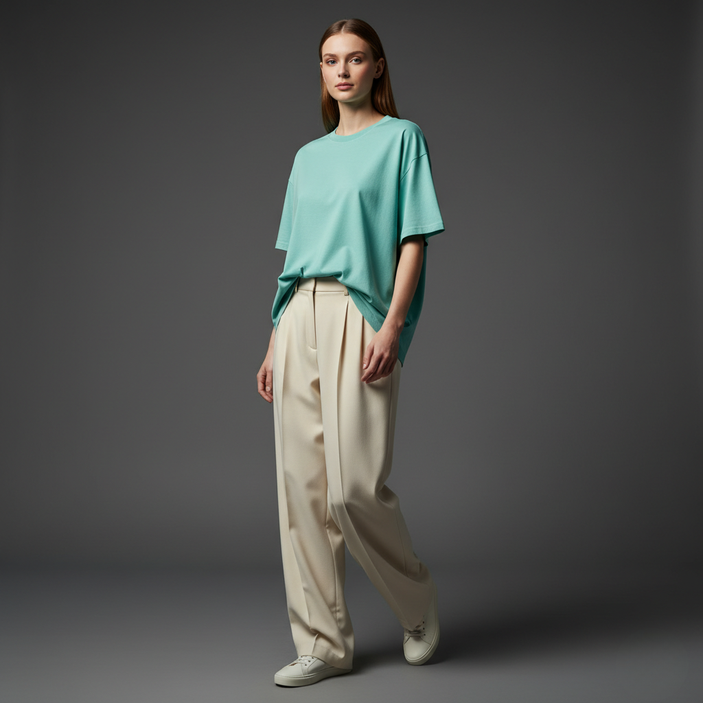 Mint 240GSM heavy weight Unisex Oversized Classic T-Shirt