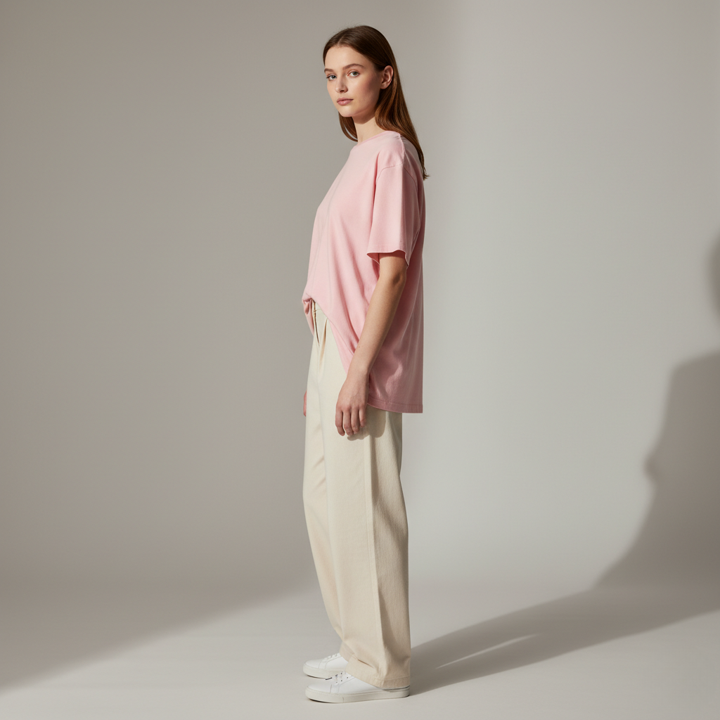 Light Baby Pink 240GSM  Unisex heavy weight  Oversized Classic T-Shirt