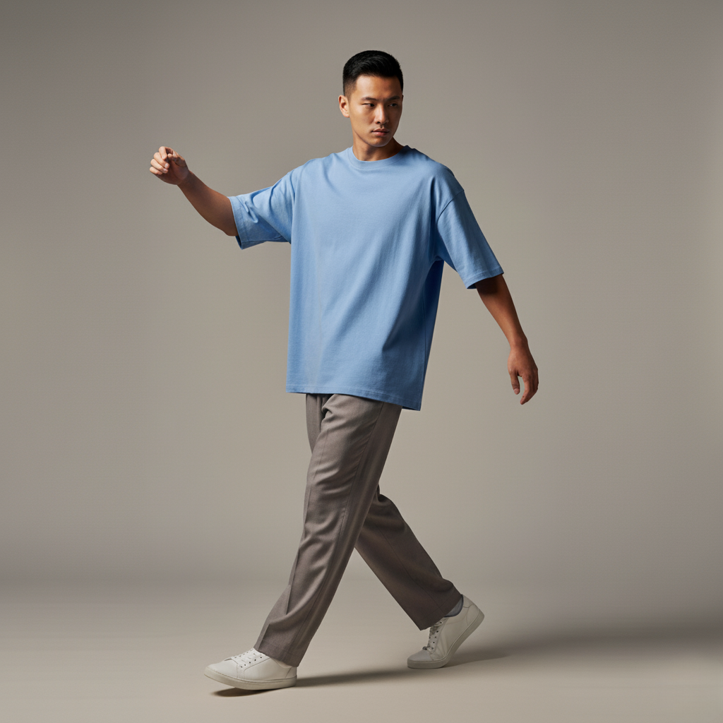 Baby Blue 240GSM heavy weight Unisex Oversized Classic T-Shirt