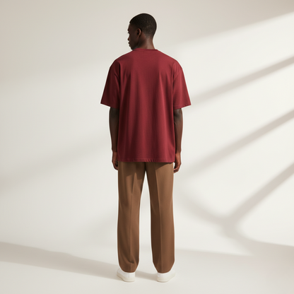 Maroon Oversized 240GSM heavy weight Unisex Classic T-Shirt