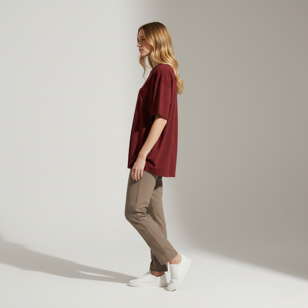 Maroon Oversized 240GSM heavy weight Unisex Classic T-Shirt