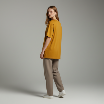 Golden Yellow 240GSM heavy weight Unisex Oversized Classic T-Shirt