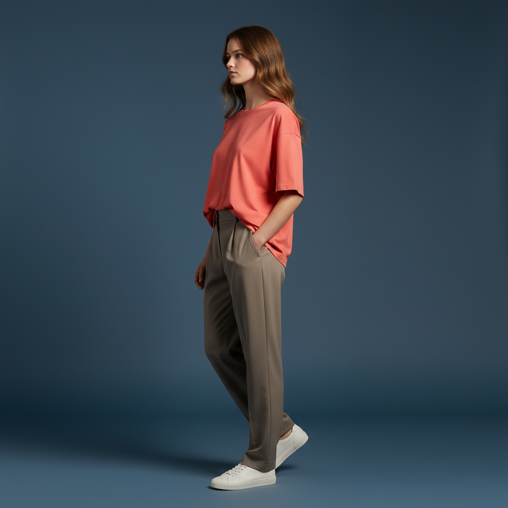 Coral 240GSM heavy weight Unisex Oversized Classic T-Shirt