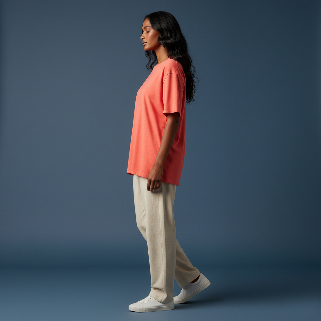 Coral 240GSM heavy weight Unisex Oversized Classic T-Shirt