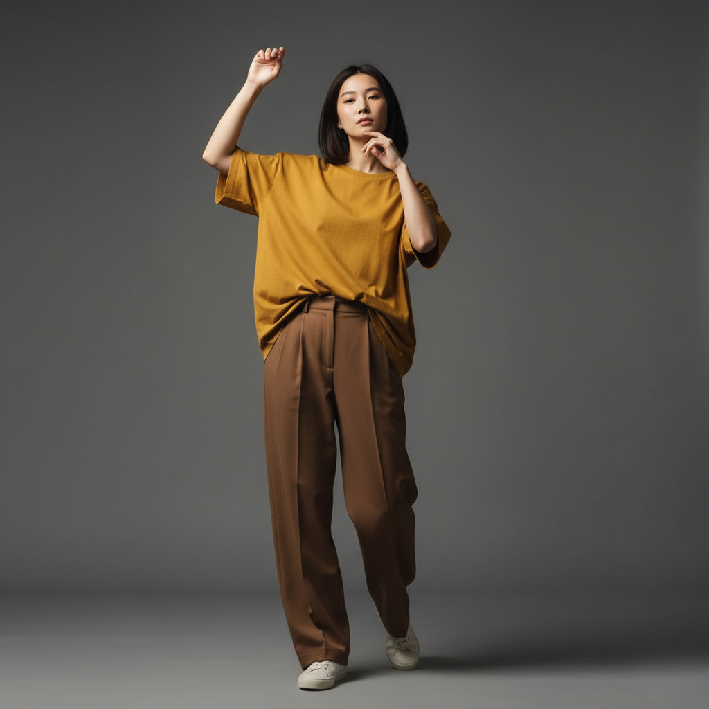 Mustard Yellow 240GSM heavy weight Unisex Oversized Classic T-Shirt