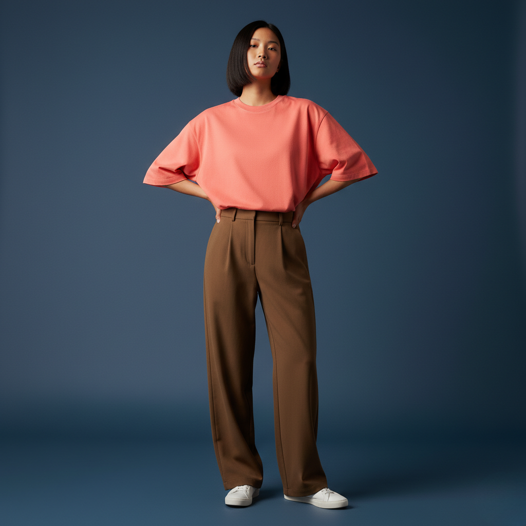 Coral 240GSM heavy weight Unisex Oversized Classic T-Shirt