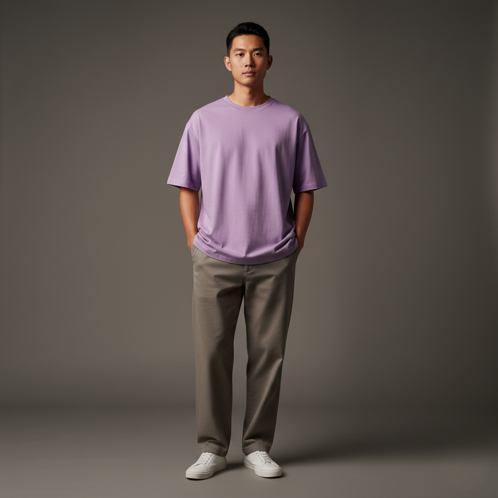 Lavender 240GSM heavy weight Unisex Oversized Classic T-Shirt