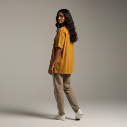 Mustard Yellow 240GSM heavy weight Unisex Oversized Classic T-Shirt