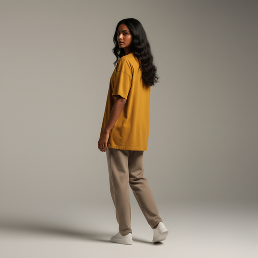 Mustard Yellow 240GSM heavy weight Unisex Oversized Classic T-Shirt
