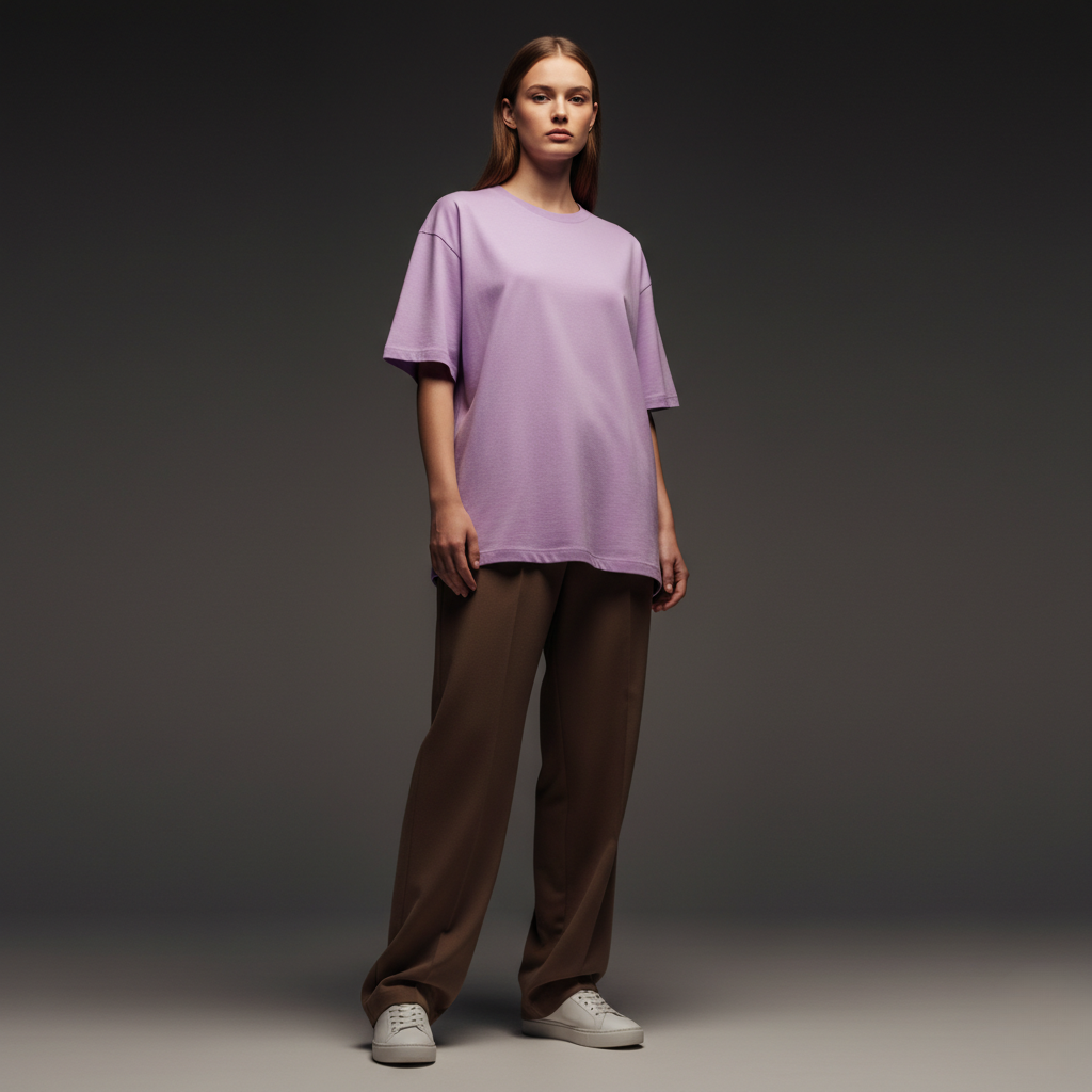 Lavender 240GSM heavy weight Unisex Oversized Classic T-Shirt