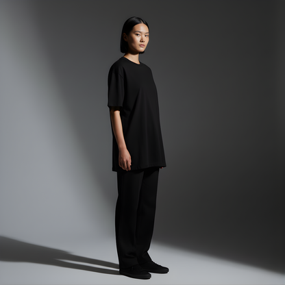 Black 240GSM heavy weight Unisex Oversized Classic T-Shirt