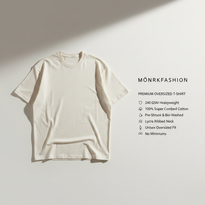 Off-White 240GSM heavy weight Unisex Oversized Classic T-Shirt