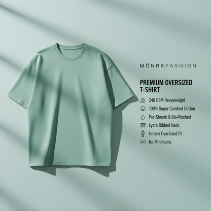 Mint 240GSM heavy weight Unisex Oversized Classic T-Shirt