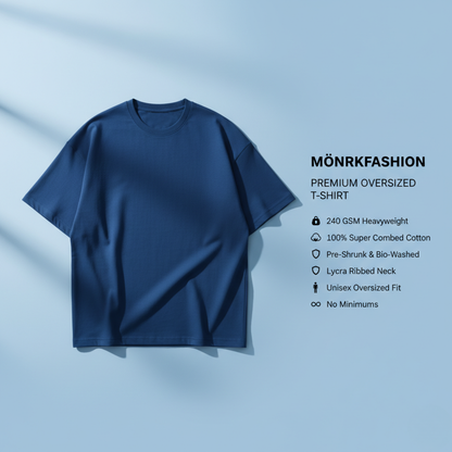 Royal Blue Oversized 240GSM heavy weight Unisex Classic T-Shirt