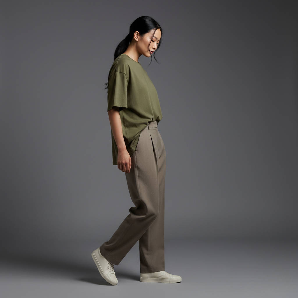 Olive Green 240GSM heavy weight Unisex Oversized Classic T-Shirt